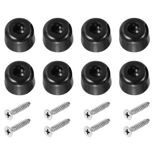 Unique Bargains Rubber Non Slip Shock Absorption Durable Furniture Pads Black - 1 of 4