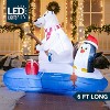 Joyfy 6 FT Christmas Inflatable Decoration, Polar Bear Fishing with Penguin Inflatables with Built-in LED for Xmas Party Indoor Outdoor Holiday Decor - 2 of 4