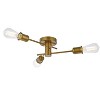 Elegant Lighting Xavier 3 lights flush mount in brass - 3 of 4