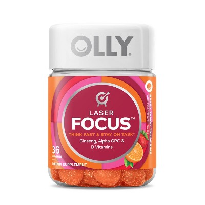 OLLY Laser Focus Gummies - Berry Tangerine - 36ct