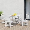 WestinTrends Ashore 5-Piece HDPE Outdoor Square Patio Dining Table Set with Armless Side Chairs - 2 of 4