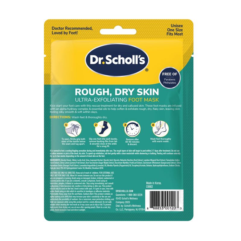 Dr. Scholl&#39;s Exfoliating Foot Mask - 1 pair, 4 of 16
