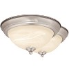 VAXCEL Stevens 2-Pack LED Transitional  Flush Mount Ceiling Light Fixture White Alabaster Glass - 2 of 4