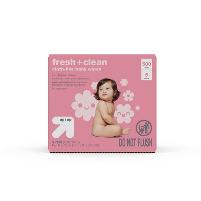 Image of Fresh & Clean Scented Baby Wipes - 500ct - up & up™