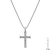 Steeltime 24" Men's stainless steel twist design cross pendant - 3 of 4