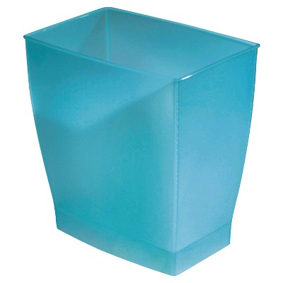 InterDesign Bath & Spa Plastic Rectangular Wastebasket - Azure (11l)