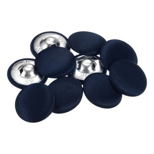 Unique Bargains Blouses Sweater Round Aluminum Cotton Fabric Cloth Covered Buttons 10 Pcs - 1 of 4