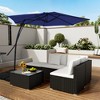 Clihome 10 Ft.Outdoor Patio Cantilever Umbrella with 360 Degrees Rotation & Waterproof Fade-Resistant Canopy with Cross Base - 2 of 4