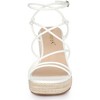 Allegra K Women's Platform Lace Up Wedges Heels Espadrille Sandals - 3 of 4