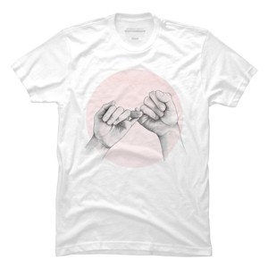 Men's Design By Humans pinky swear // hand study By lauragraves T-Shirt - 1 of 4