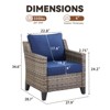 Belord All-Weather Rattan Wicker Patio Chairs Set of 2, Outdoor Chairs with Thick Cushions for Porch, Balcony, Deck, and Garden - 3 of 4