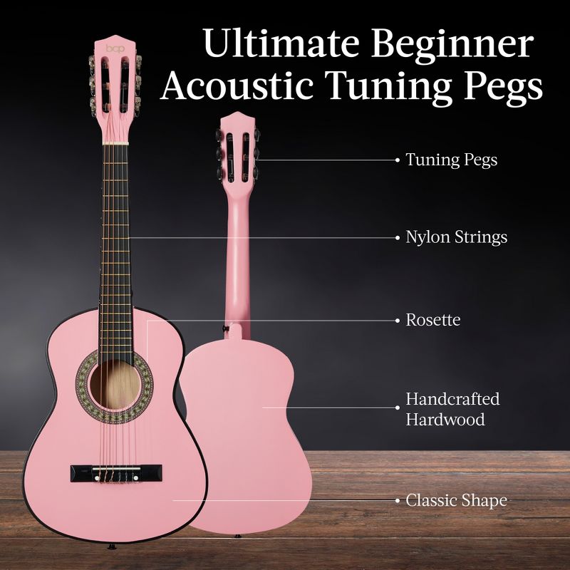 Best Choice Products 30in Kids Acoustic Guitar Beginner Starter Kit with Strap, Case, Strings, 4 of 9