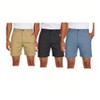 Mens 3 Pack Stretch Fit Shorts For Summer Active/Lounge With Back Side Zipper Pocket - 3 of 3