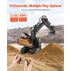 Remote Control Excavator Toy 11 Channel 1:20 Scale RC Excavator Digger for Kids - 4 of 4
