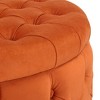 WestinTrends Round Velvet Tufted Storage Ottoman for Living Room Bedroom - 4 of 4