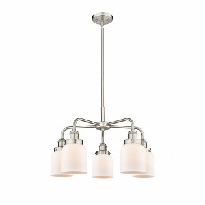 Bell - 5 Light Stem Hung Chandelier In Art Deco Style-14.75 Inches Tall and 23 Inches Wide - 1 of 1
