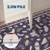 Floral Insect Print Washable Area Rugs for Living Room, Modern Non Slip Low Pile Area Rug - 4 of 4
