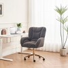 Modern Tufted Office Chair with Teddy Fabric and Adjustable Swivel Base for Home Office-3irtyhousy - 3 of 4