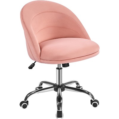 Yaheetech Modern Velvet Armless Office Chair for Bedroom, Office