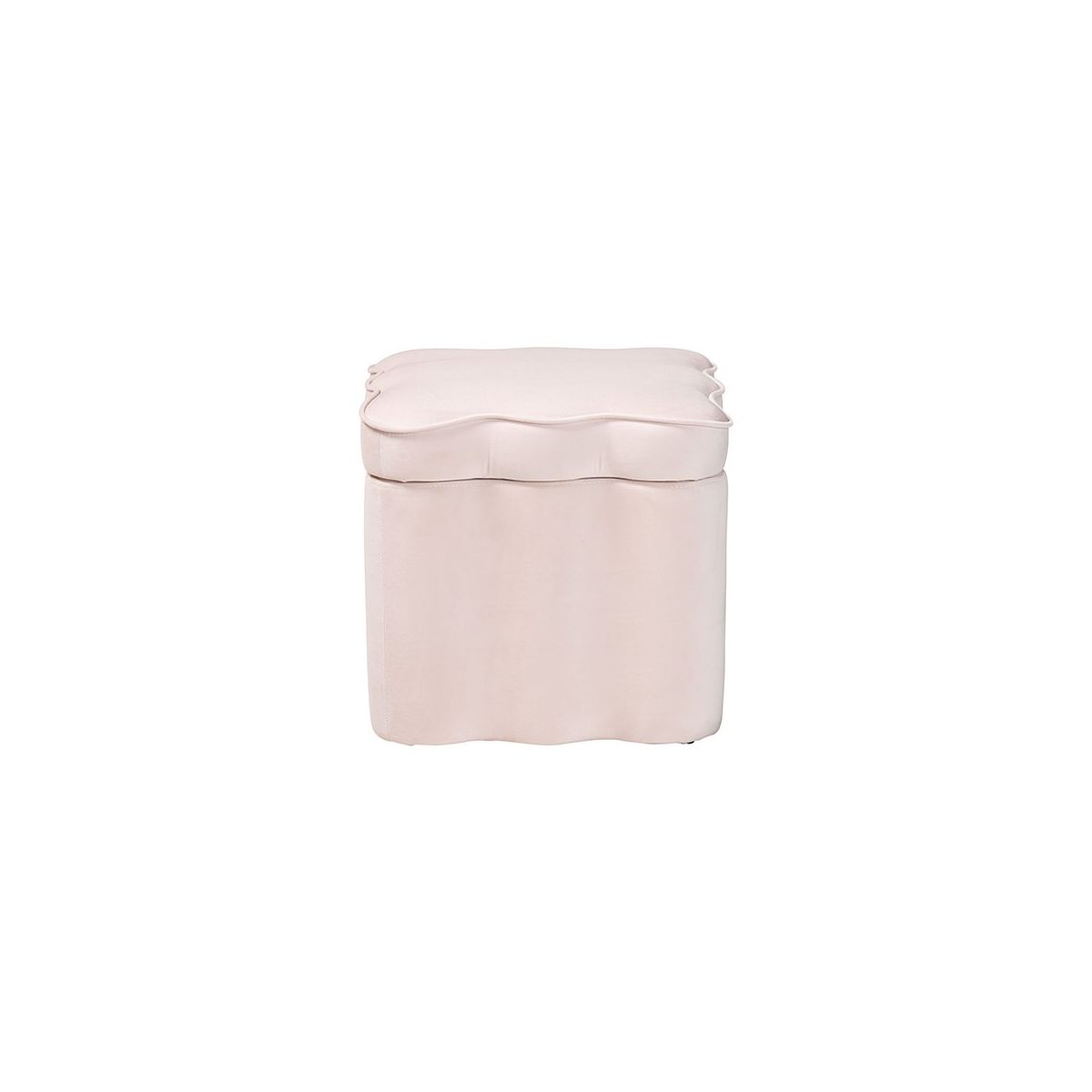 bali & pari,Baxton Studio Paulina Velvet Storage Ottoman, Scalloped - thumbnail 3