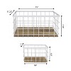 happimess Evvie Vintage Farmhouse Handmade Wire Metal Nesting Storage Baskets with Wood Base - 4 of 4