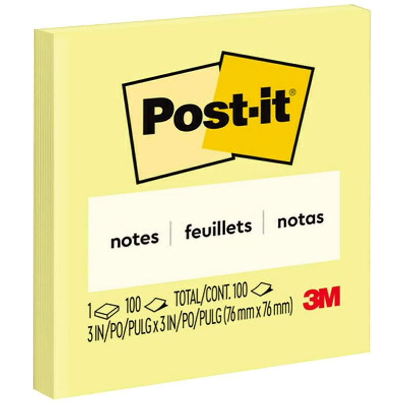 Post-it Notes 3  x 3  Canary Yellow 1 Pad 394221, 1 of 7