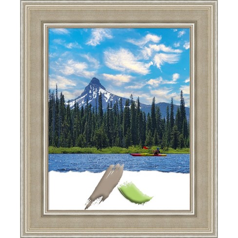 Amanti Art Mezzo Silver Wood Picture Frame - image 1 of 4