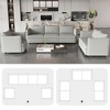 NicBex Couches for Living Room Armless Seat Loveseat Couches Chaise Longue Sofa Fabric Flexible Sofa with Storage for Small Spaces, Living Room - 3 of 3