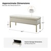 Eduard Channel tufted Upholstered Contemporary Velvet Flip-Top Storage Bench with Nailhead Trim |HULALA HOME - 4 of 4