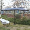 Gulches 14.8 Ft Double Sided Outdoor Umbrella Rectangular Large with Crank ( Navy blue ) - 3 of 4