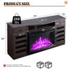 AMERLIFE 70" LED Curved Fireplace TV Stand with 36'' Electric Fireplace - 2 of 4