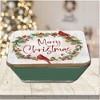 Courtside Market Cardinal and Holly Wreath 6.5x6.5 Artboard Lid & 20oz Candle Set - 2 of 4