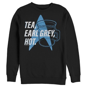 Men's Star Trek: The Next Generation Cup Of Tea Earl Grey Hot, Captain Picard Sweatshirt - 1 of 4