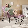 Lazy Chair Modern Living Room Chairs, Ergonomic Reading Chair with Armrests, Comfy Chair with Ottoman for Bedroom Office - 3 of 4