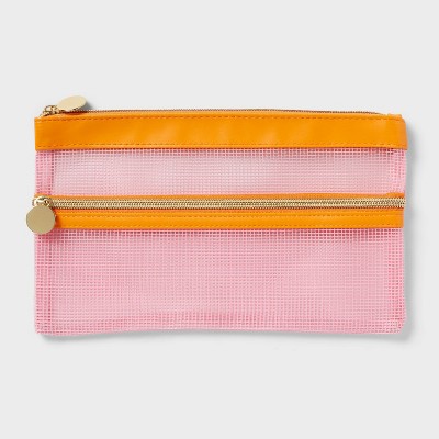 Double Pocket Zip Pouch Orange - Spritz™