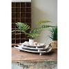 Rectangle Curved Wooden Trays 3.75"H White-Washed Carved Farmhouse Decor, Set of Three by Kalalou - 2 of 4