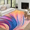Living Room Area Rugs,Washable Rugs,Abstract Art Rugs,Colorful Floor Rugs,Low Pile Non-Slip Easy Care,Modern Decorative Rugs - 2 of 4