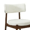 PAGED Bar Chairs Set of 2, Mid Century Modern Counter Stools with Wood Frame, Upholstered Dining Chairs for Home Pub - 2 of 4