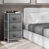 Sorbus Nightstand with 3 Drawers - Steel Frame, Wood Top & Easy Pull Fabric Bins - Perfect for Home, Bedroom, Office & College Dorm - 2 of 4