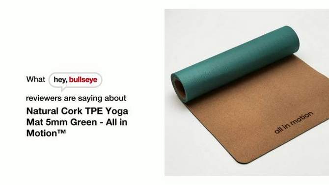 Natural Cork TPE Yoga Mat 5mm Green - All In Motion&#8482;, 2 of 6, play video