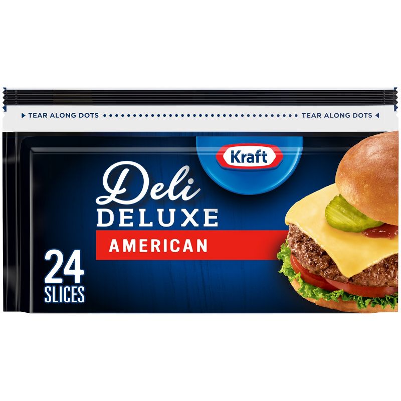 Kraft Deli Deluxe American Cheese Slices - 16oz/24ct, 1 of 12