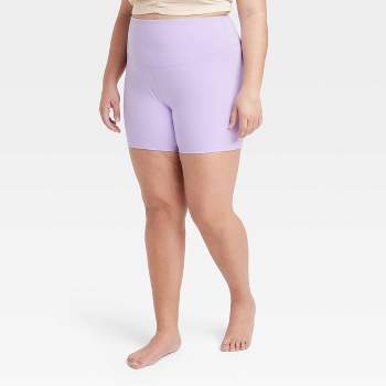Women's High-rise Polyester Bike Shorts - Wild Fable™ Purple Xxs : Target