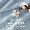 100% Cotton Solid Color Heavyweight Bath Towel Set, Anti-Microbial Certified Highly Absorbent Plushy Bath Towel - 4 of 4