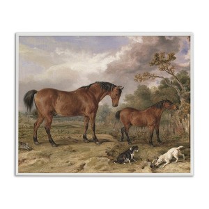 Stupell Industries Wild Dogs & Horses Traditional Framed Giclee Art - 1 of 4