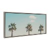 18" x 40" Sylvie A Trio of Palm Trees by Laura Evans: Modern Nautical Decor, Framed Canvas - Kate & Laurel All Things Decor - 2 of 4