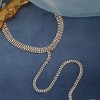 SOHI Women's Crystal Silver The Bijou Multi-Layer Lariat Necklace - 3 of 4
