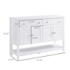 Aghana Digitals 47" White Coffee Bar Cabinet with Adjustable Shelves, 2 Drawers & 2 Cabinets - - 3 of 4