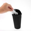 Unique Bargains Auto Car Trash Can Durable Front Seats Trash Bin Black 1 Pc 3.5" Length 3.5" Width 6.7" Height ABS Rhinestone - 4 of 4