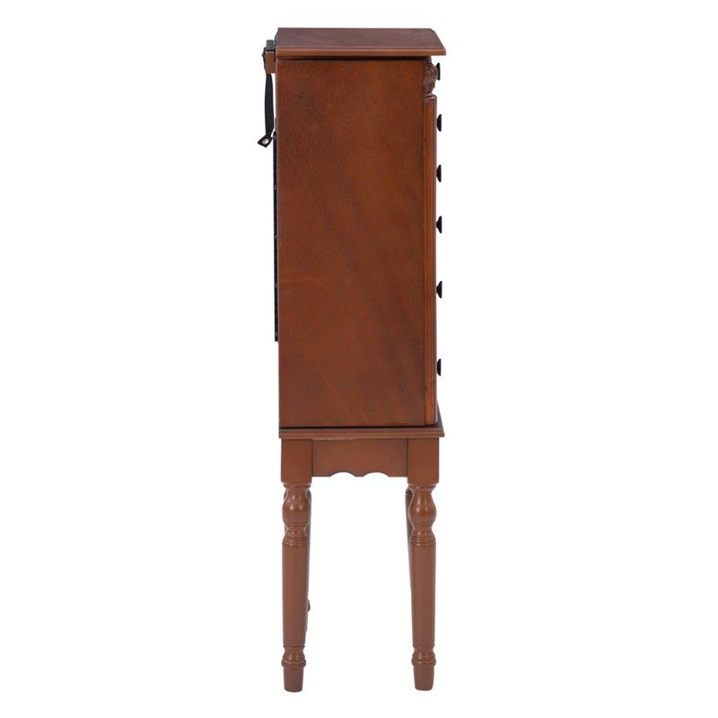 Wylie Traditional Wood 6 Lined Drawer Jewelry Armoire Cherry Red - Powell, 6 of 17