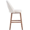 YOUNIKE Counter Height Bar Stool 26 Inch Modern Farmhouse Barstools with Solid Wood Legs Upholstered Bar Height Chair Boucle Fabric - 4 of 4